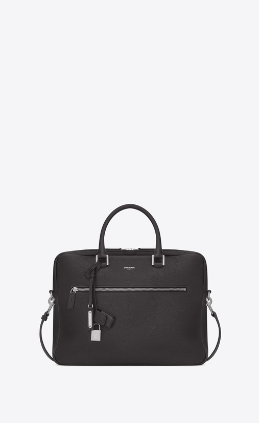 sac de jour briefcase in grained leather
